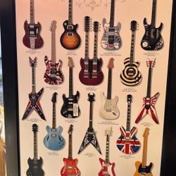 Guitar Heaven Poster Framed 