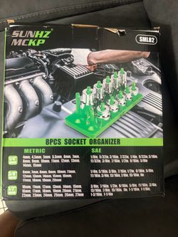 SUNHZ MCKP 8-Piece Magnetic Socket Organizer Tray Set