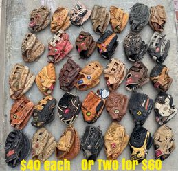 Baseball Gloves $40 Each Or Take Two For $60 Have More Equipment Available