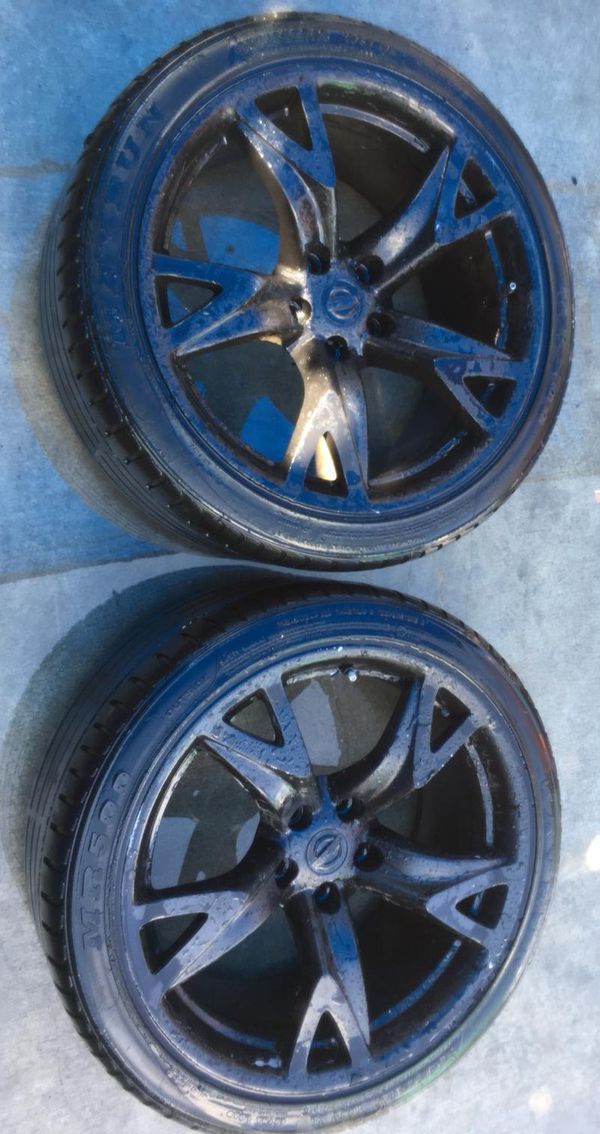 NISSAN 370Z 19" OEM WHEELS RIMS WITH TIRES (SET OF 2)