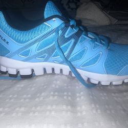 woman blue real reebok 