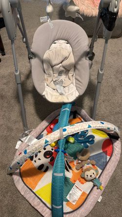 Baby lot play mat, octopus toy, monkey toy, swing