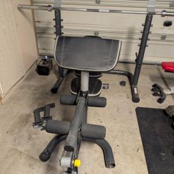 Weight Bench And Olympic Bar