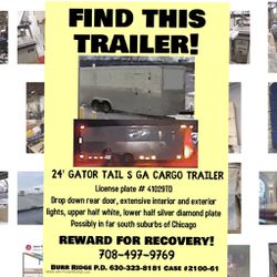 FIND THIS 24 FOOT 2016 S GA GATOR TAIL CARGO TRAILER! Car Hauler, Enclosed Trailer!