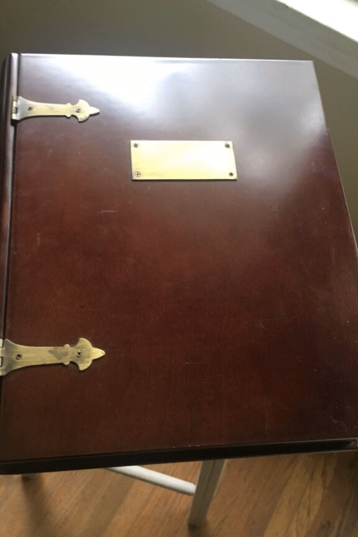 Bombay Company mahogany treasure book storage box