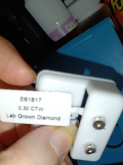 Sterling silver lab grown diamonds earrings