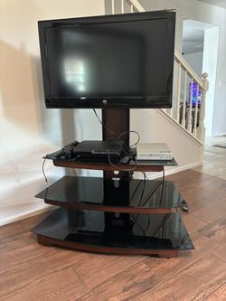 Glass Shelf New Tv Stand With Tv