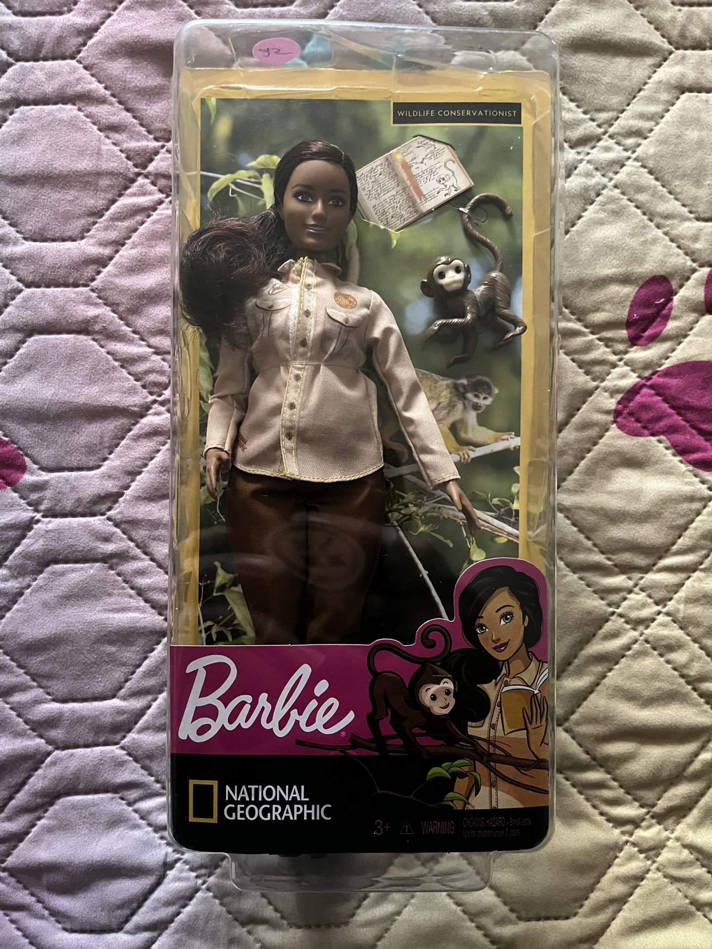 Barbie National Geographic Wildlife Conservationist Doll Set w/ Monkeys