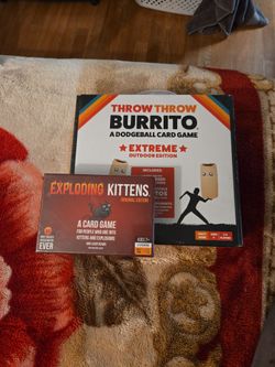 Exploding Kittens + Throw Throw Burrito (New/Sealed Party Games)