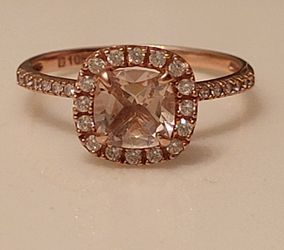 10k Rose Gold Morganite Ring sz7