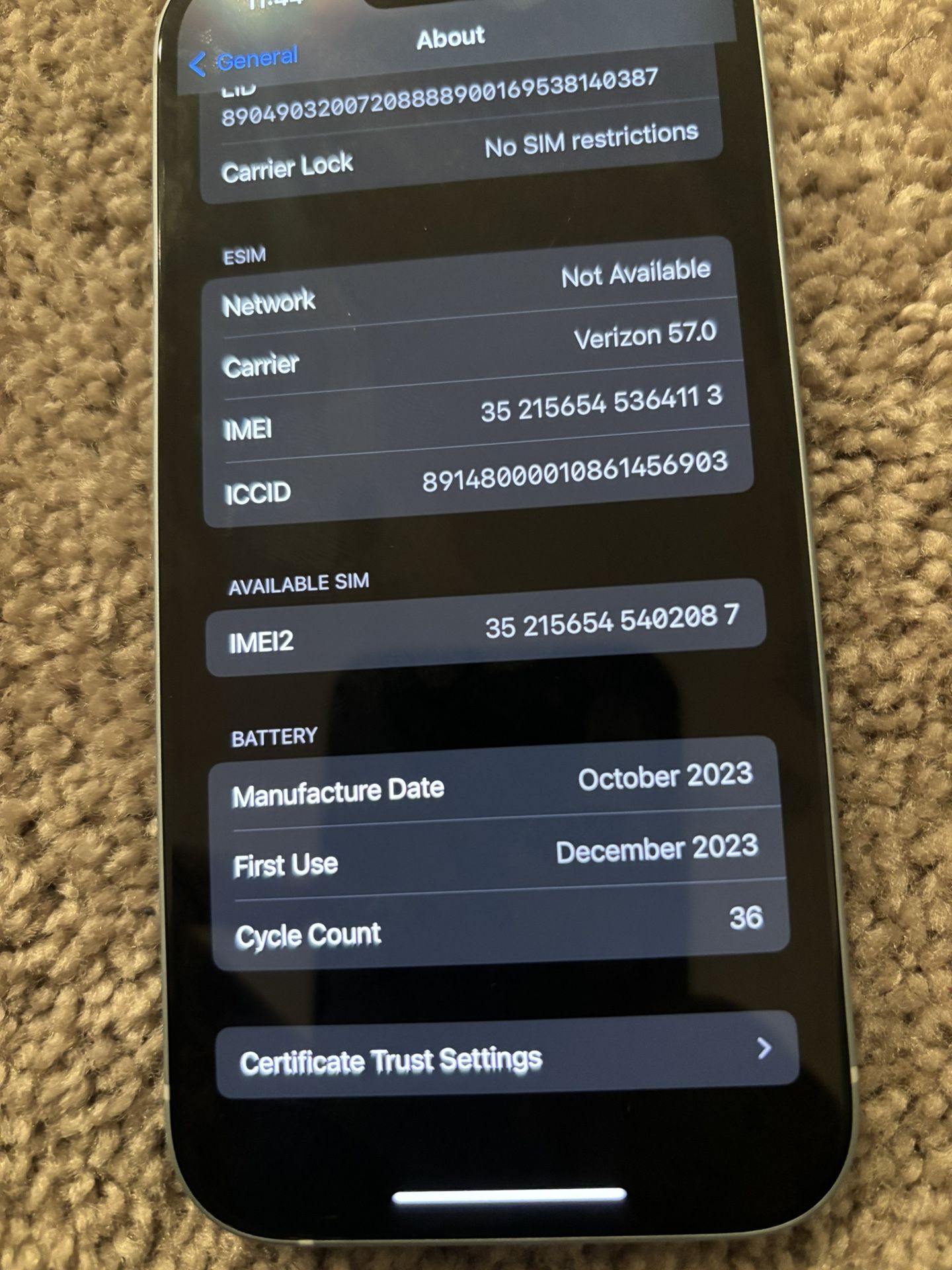 Unlocked iPhone 15 128 GB
