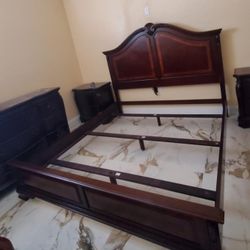 King Bed Frame, Dresser, 2 Nightstand