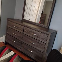 6 Drawer Dresser Grey Oak 