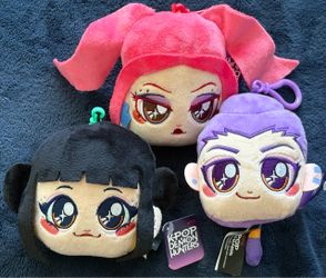 K-Pop Demon Hunters Plush Keychain Set