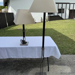 $35 Matching Floor And Table Lamps With Shades
