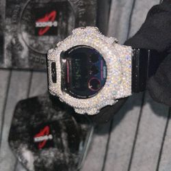 💎 Moissanite G-Shock – Fully Iced Out | GRA Certified | Passes Diamond Testers