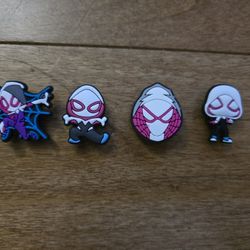 Lot Of 4 Spidergirl Shoe Charms 
