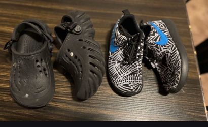 Boys crocs and Nikes size 9C $20 for both