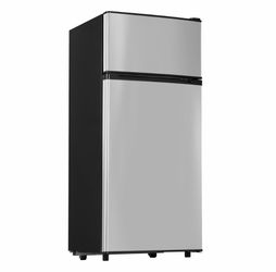 New 4.5 cu.ft Mini Refrigerator, Double Door Fridge with Freezer, Adjustable Thermostat