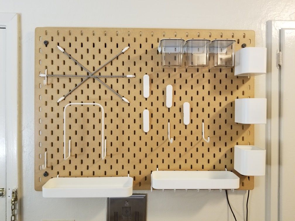 IKEA SKÅDIS Pegboard, wood, 30x22 " with Extra Accesories