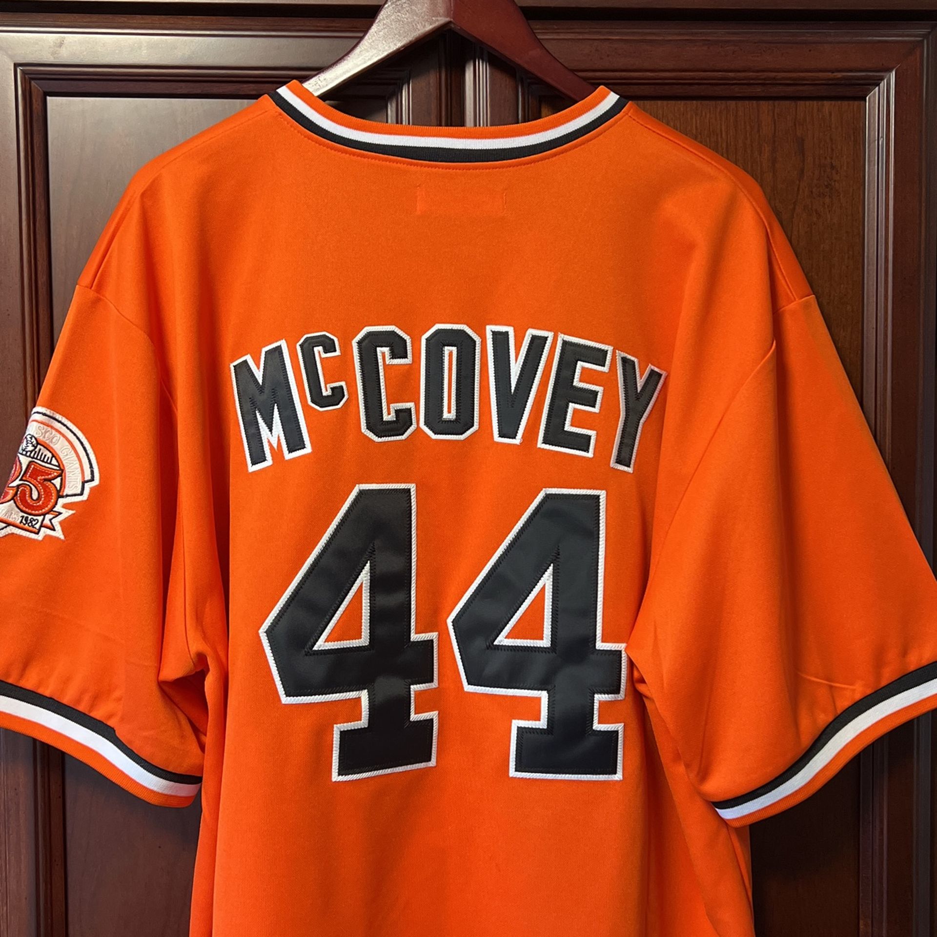 Rare New MLB SF Giants Willie McCovey Orange Jersey