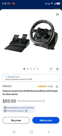 Gaming wheel ,pedal set Xbox 1
