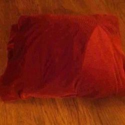 Red Velour Armchair Cover 