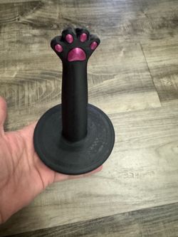 3d printed cat paw toilet paper holder.