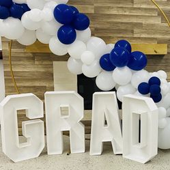 Marquee GRAD letters