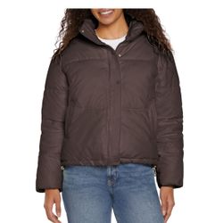 Express Women’s Puffer Jacket In Brown Size Medium Brand New With Tags