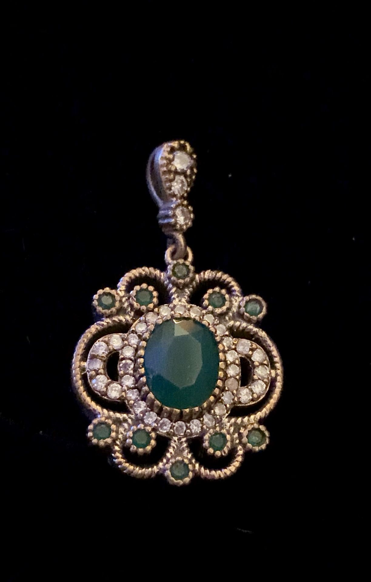 Emerald Topaz Pendant