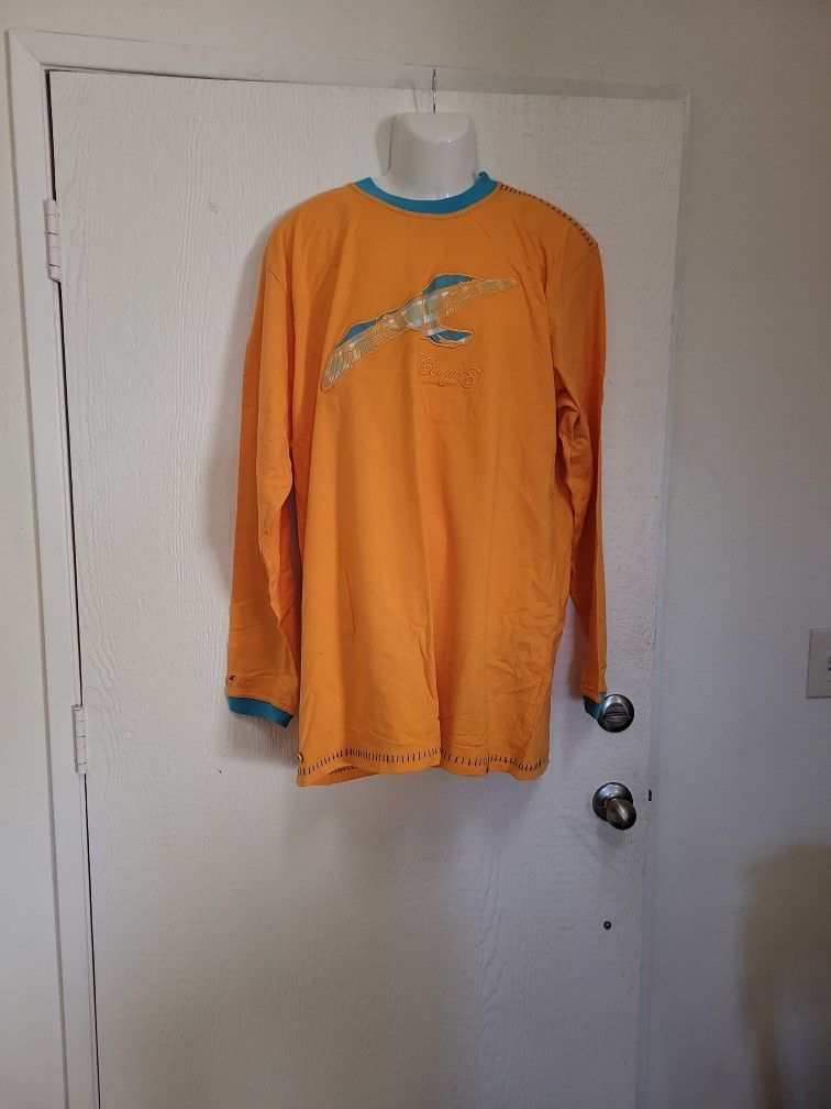 COOGI Plaid T-Shirt Applique Bird Spell Out Logo Mens 2XL Vtg Urban Streetwear

]