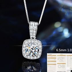 CERTIFIED 1CT Moissanite Necklace