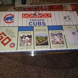 New In Plastic Chicago Cubs Collectors Edition Monopoly Game...