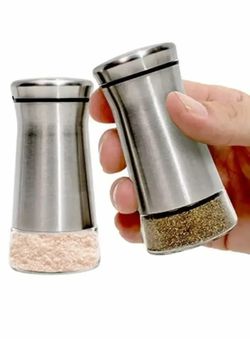 Willow & Everett Premium Salt and Pepper Shakers with Adjustable Pour Holes - Elegant Stainless Steel ... CHECK OUT MY PAGE FOR MORE ITEMS