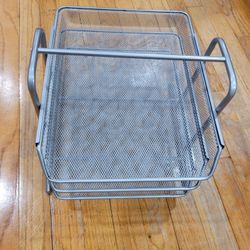 Silver Gray Mesh Paper Organizer 
