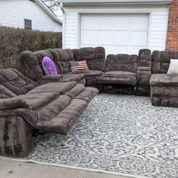 🛋️ 8 Pieces Sectional With Electric Recliners Free Delivery Deep Cleaned