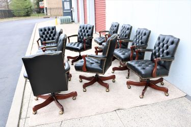 Cabot wrenn leather office chair sale