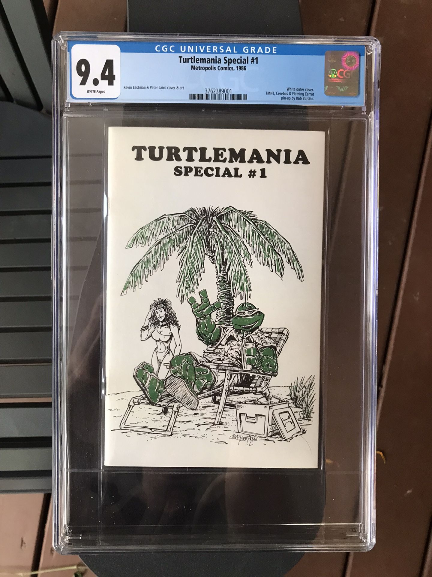 Turtlemania Special #1 (1986) CGC 9.4 — White Pgs; Kevin Eastman & Peter Laird