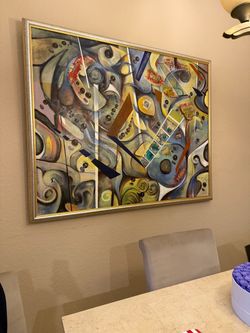 Large abstract painting by Gesper Funke