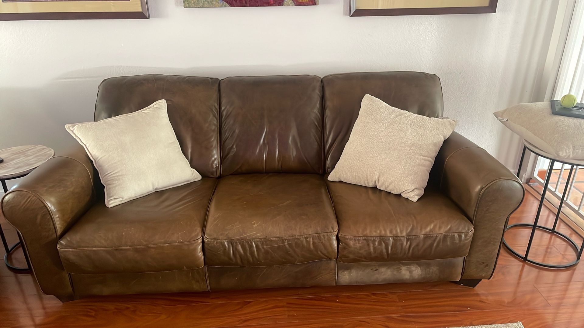 Leather Sofa And Swing Chair