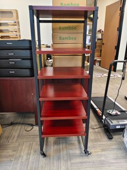 6-Tier Rolling Shelving Unit with Metal Frame