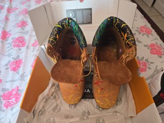 Timberland Heritage 6 Inch Boot Wheat Paint Splash Men's 7