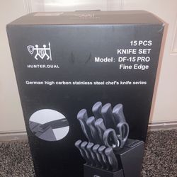 15-Piece Kitchen Knife Set 