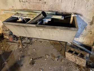 Vintage Slop Sink. Steel and cement