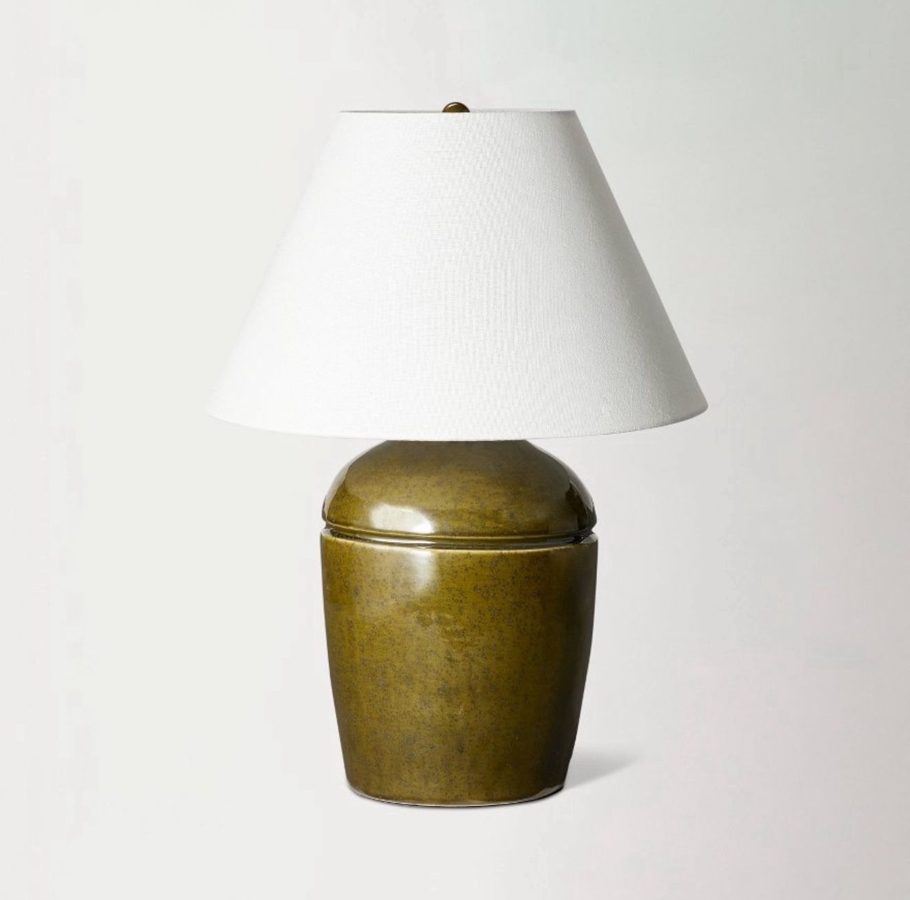 New Medium High Gloss Ceramic Table Lamp Green - Threshold™ designed with Studio McGee