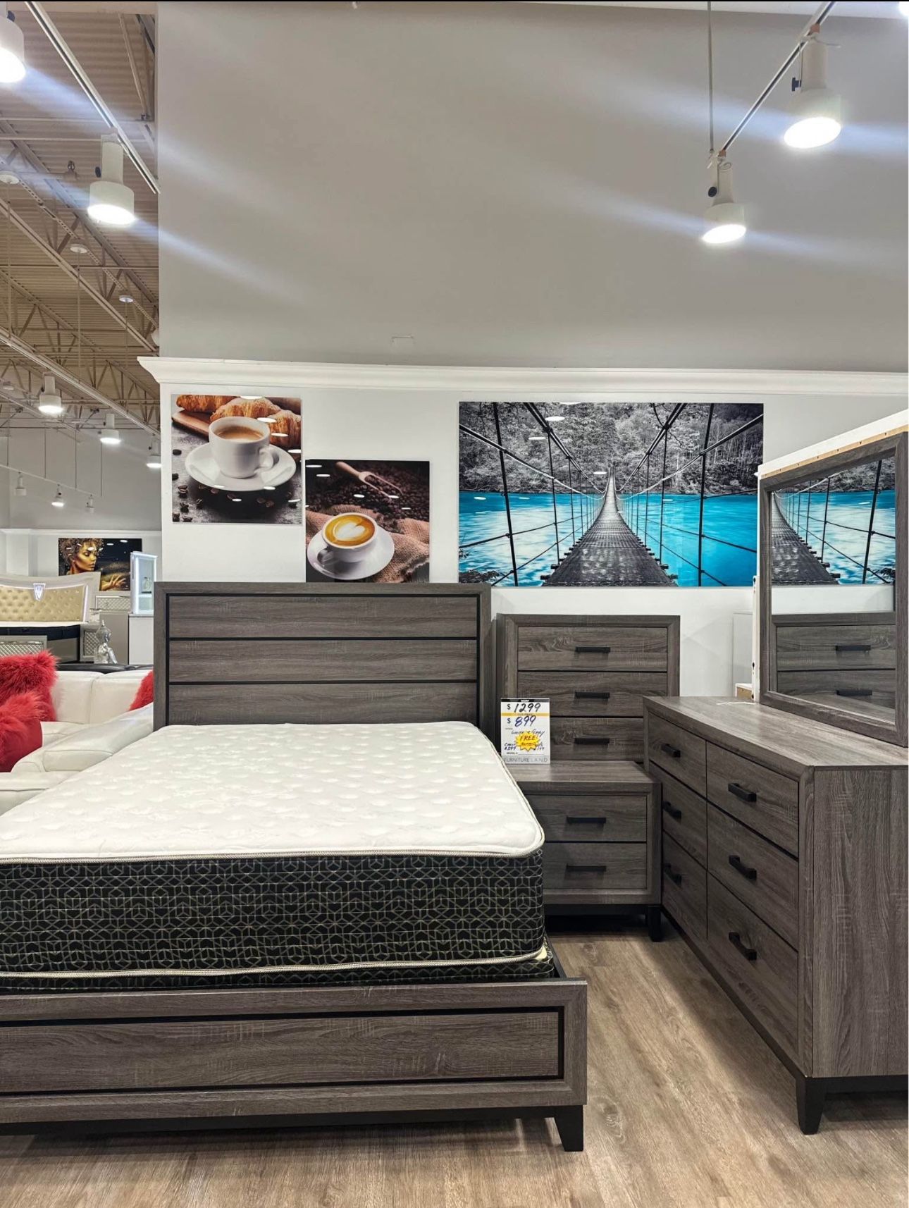 Brand new complete bedroom set- 0 interest finance available- FREE mattress with purchase.