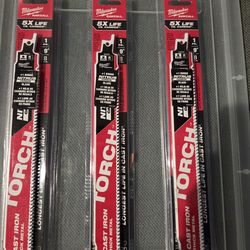 Milwaukee 2pk. 9" Sawzall Nitrus Carbide Blade $15 ea. Pk. Brand new (Price Is Firm)
