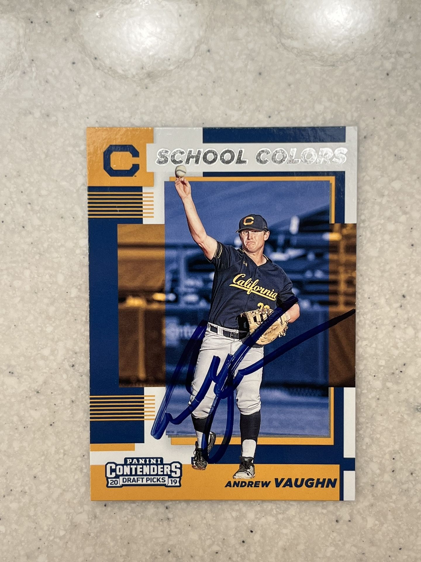 Andrew Vaughn Autographed Baseball Card Signed