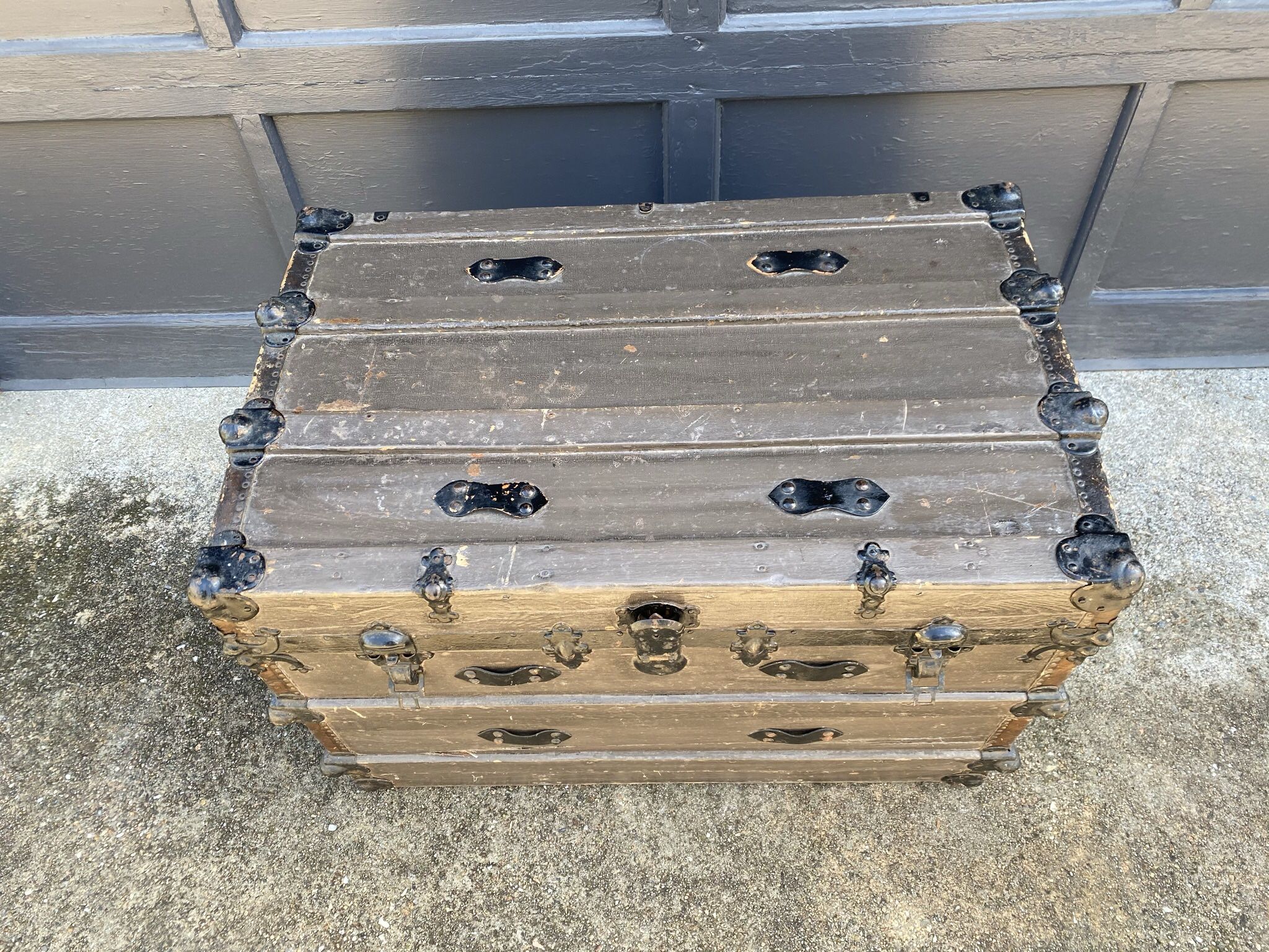 Gray painted trunk